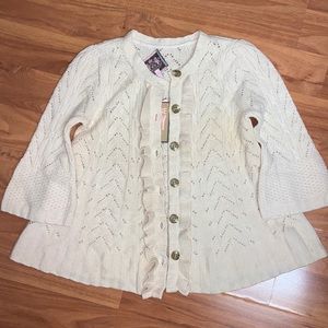 NWT Juicy Couture Cashmere and Wool Button Down Sweater